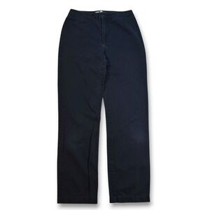 Vintage Gap Low‎ Rise Straight Leg Black Cotton Women's Pants Size 8R